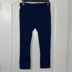 Lululemon Pace Rival Crop Leggings Size 6 Navy 22” Inseam
